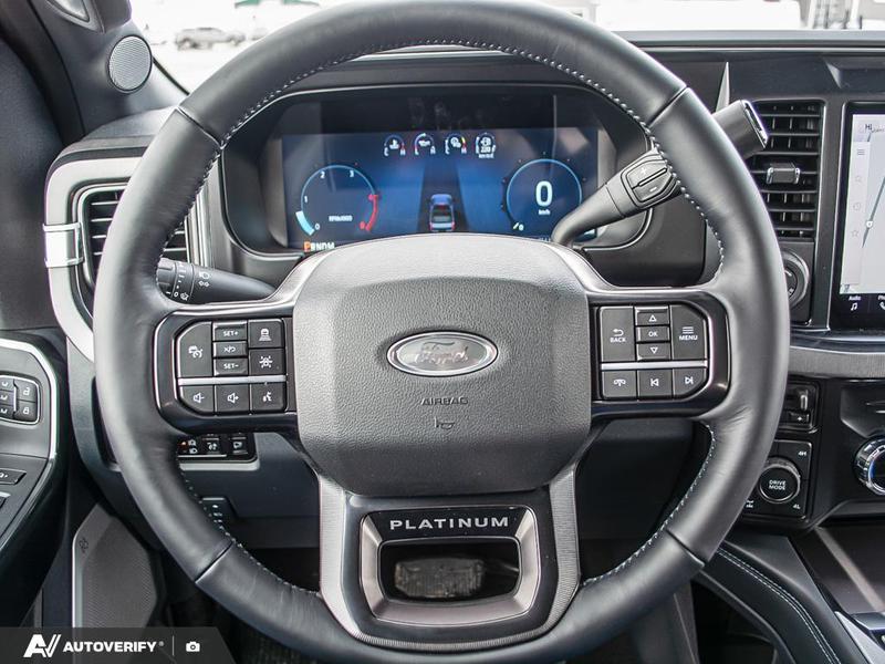 NEW 2026 Ford F-350 Super Duty Platinum - Carbonized Grey Metallic Exterior / BLACK ONYX/BLUE LEATHER Interior - $124,761 - Stock #D60347 - VIN 1FT8W3BM3TEE05392 - Photo 14