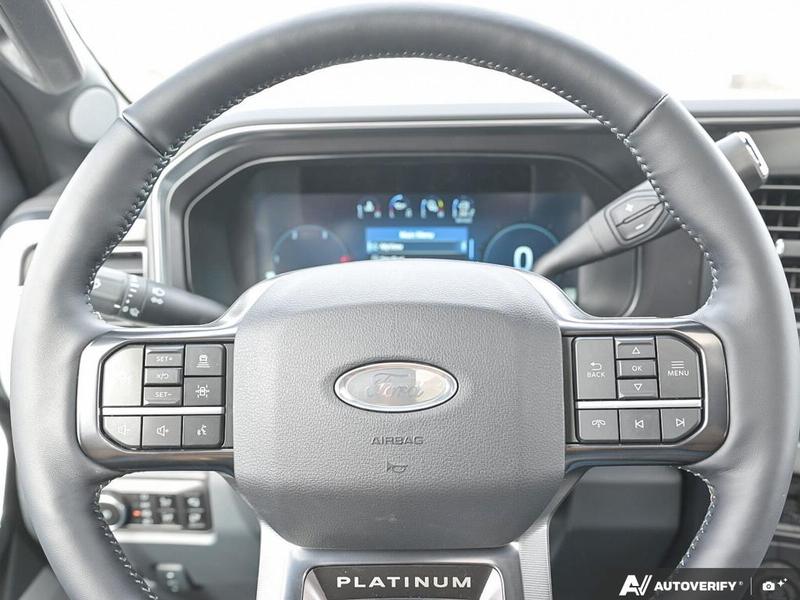 NEW 2026 Ford F-350 Super Duty Platinum Tremor - Star White Tri-coat Metallic Exterior / BLACK ONYX/BLUE LEATHER Interior - $137,253 - Stock #E60436 - VIN 1FT8W3BM9TEE06076 - Photo 14