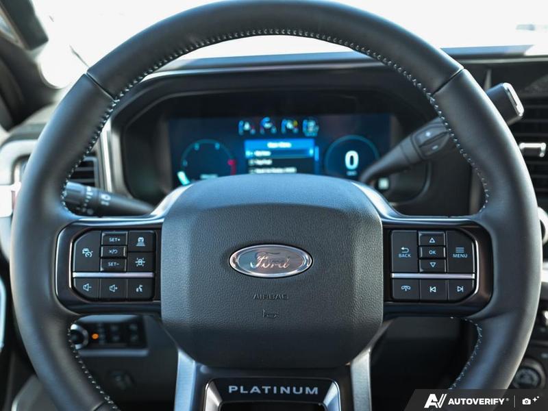 NEW 2026 Ford F-350 Super Duty Platinum Tremor - Star White Tri-coat Metallic Exterior / BLACK ONYX/BLUE LEATHER Interior - $137,153 - Stock #E60247 - VIN 1FT8W3BM5TED66353 - Photo 14