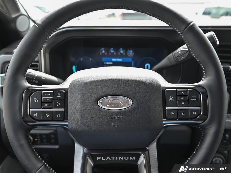 NEW 2026 Ford F-350 Super Duty Platinum - Glacier Gray Exterior / BLACK ONYX/BLUE LEATHER Interior - $137,253 - Stock #E60442 - VIN 1FT8W3BM1TED99091 - Photo 14