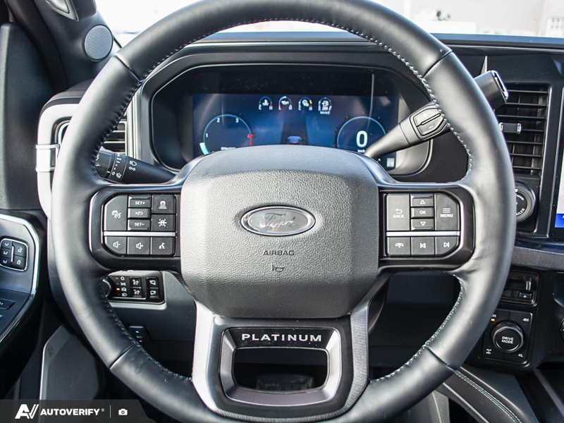 NEW 2026 Ford F-350 Super Duty Platinum - Star White Tri-coat Metallic Exterior / BLACK ONYX/BLUE LEATHER Interior - $116,661 - Stock #D60408 - VIN 1FT8W3BT9TEE27596 - Photo 14