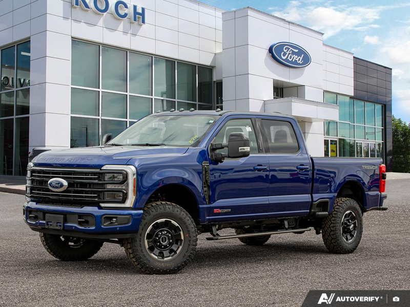 NEW 2026 Ford F-350 Super Duty Platinum Tremor - Argon Blue Metallic Exterior / BLACK ONYX/BLUE LEATHER Interior - $133,893 - Stock #E60017 - VIN 1FT8W3BM1TEC04574 - Photo 1