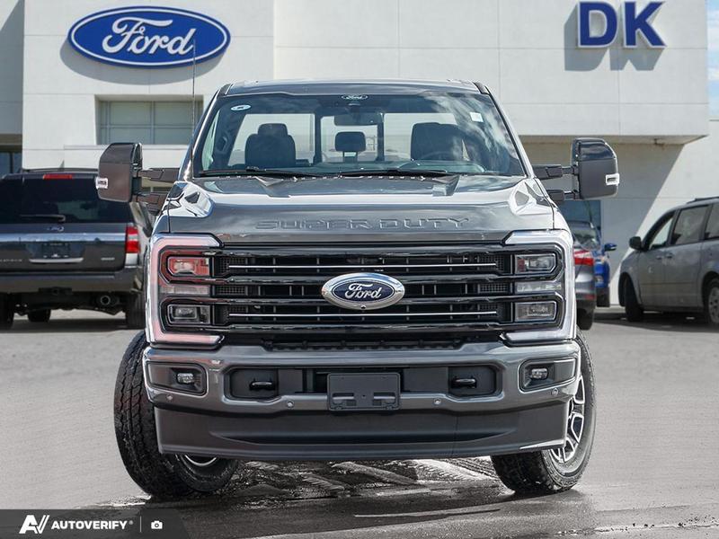 NEW 2026 Ford F-350 Super Duty Platinum - Carbonized Grey Metallic Exterior / BLACK ONYX/BLUE LEATHER Interior - $121,361 - Stock #D60348 - VIN 1FT8W3BT2TEE05424 - Photo 2