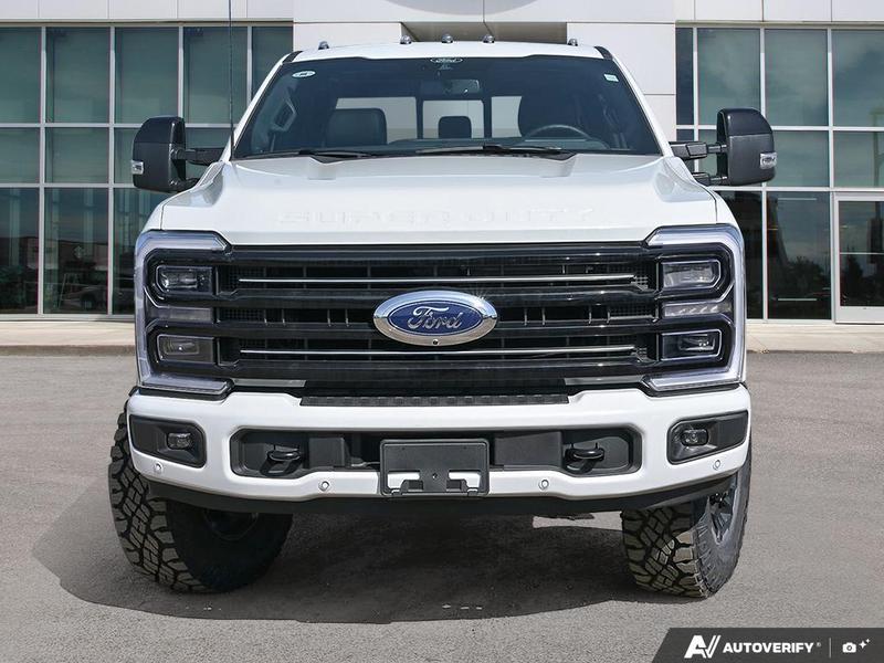 NEW 2026 Ford F-350 Super Duty Platinum Tremor - Star White Tri-coat Metallic Exterior / BLACK ONYX/BLUE LEATHER Interior - $137,153 - Stock #E60247 - VIN 1FT8W3BM5TED66353 - Photo 2
