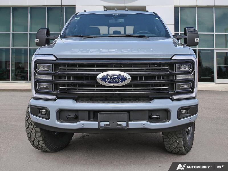 NEW 2026 Ford F-350 Super Duty Platinum - Glacier Gray Exterior / BLACK ONYX/BLUE LEATHER Interior - $137,253 - Stock #E60442 - VIN 1FT8W3BM1TED99091 - Photo 2