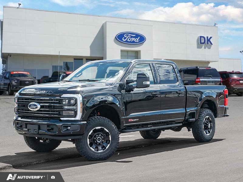 NEW 2026 Ford F-350 Super Duty Platinum - Agate Black Metallic Exterior / BLACK ONYX/PLATINUM BLUE, UNIQUE PLATINUM LEATHER 40/CONSOLE/40 Interior - $120,930 - Stock #D60703 - VIN 1FT8W3BM4TED65193 - Photo 1