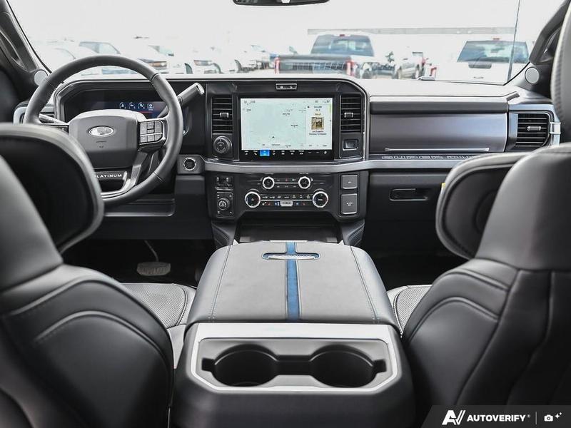 NEW 2026 Ford F-350 Super Duty Platinum - Glacier Gray Exterior / BLACK ONYX/BLUE LEATHER Interior - $137,253 - Stock #E60442 - VIN 1FT8W3BM1TED99091 - Photo 24