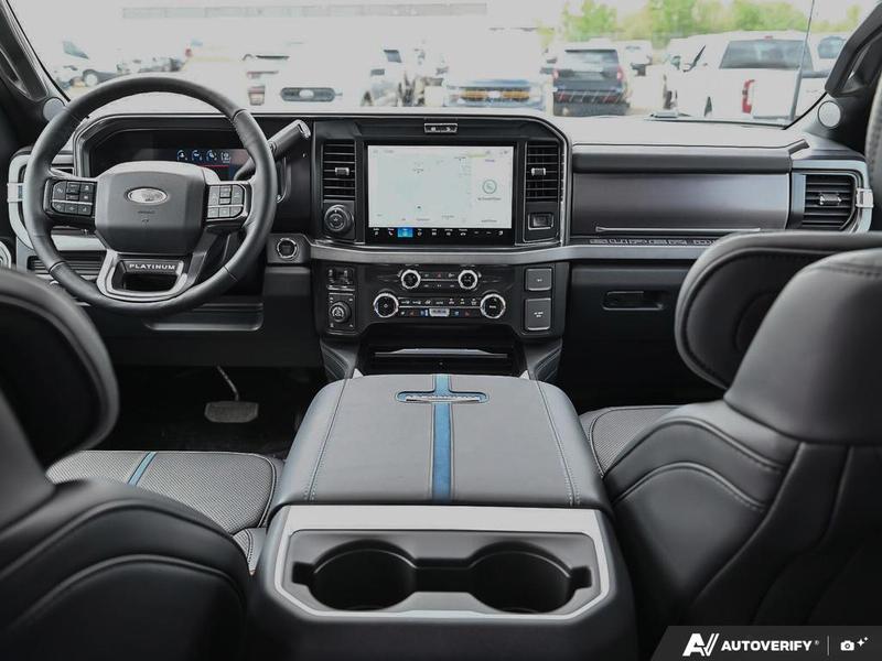 NEW 2026 Ford F-350 Super Duty Platinum Tremor - Agate Black Exterior / BLACK ONYX/BLUE LEATHER Interior - $136,453 - Stock #E60443 - VIN 1FT8W3BM7TED99614 - Photo 25