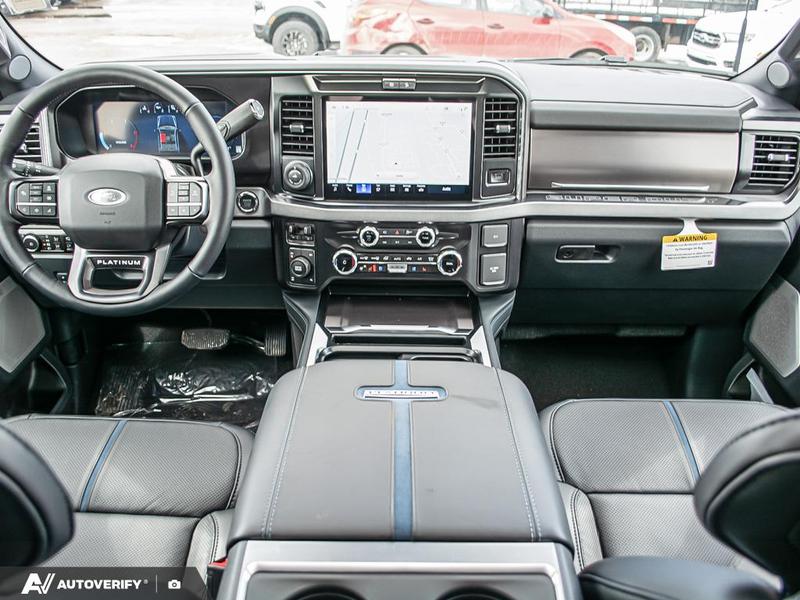 NEW 2026 Ford F-350 Super Duty Platinum - Carbonized Grey Metallic Exterior / BLACK ONYX/BLUE LEATHER Interior - $124,761 - Stock #D60347 - VIN 1FT8W3BM3TEE05392 - Photo 26