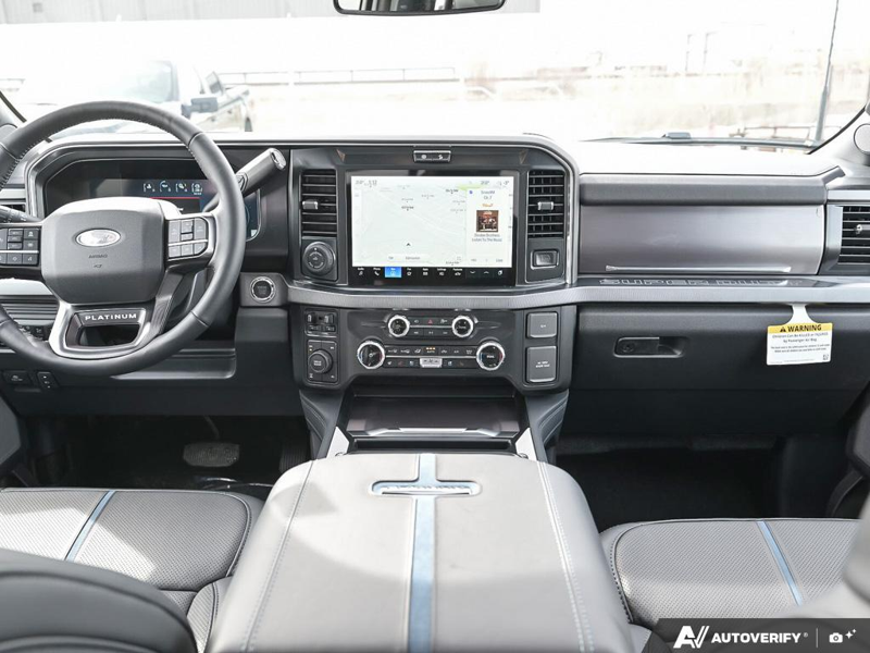 NEW 2026 Ford F-350 Super Duty Platinum - Star White Tri-coat Metallic Exterior / BLACK ONYX/BLUE LEATHER Interior - $122,828 - Stock #E60392 - VIN 1FT8W3BT6TED89079 - Photo 25