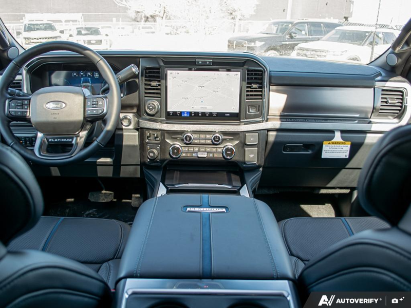NEW 2026 Ford F-350 Super Duty Platinum - Star White Tri-coat Metallic Exterior / BLACK ONYX/BLUE LEATHER Interior - $120,989 - Stock #E60567 - VIN 1FT8W3BM4TEE27904 - Photo 26