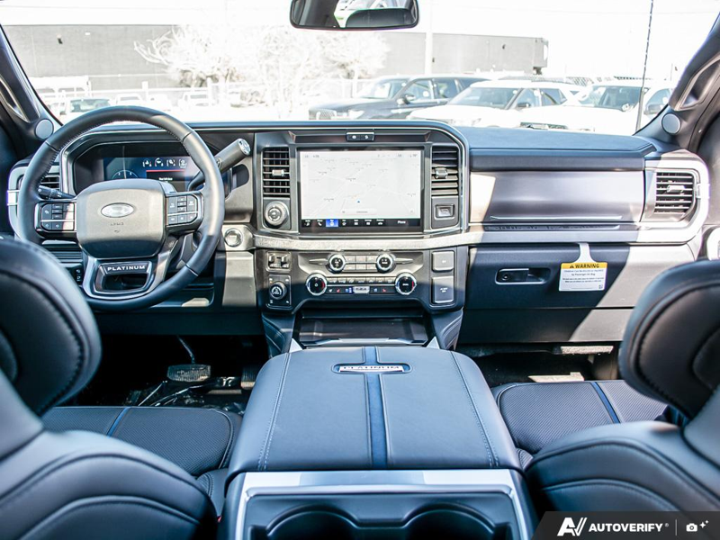 NEW 2026 Ford F-350 Super Duty Platinum Tremor - Glacier Gray Exterior / BLACK ONYX/BLUE LEATHER Interior - $129,903 - Stock #E60535 - VIN 1FT8W3BM7TEE28383 - Photo 26