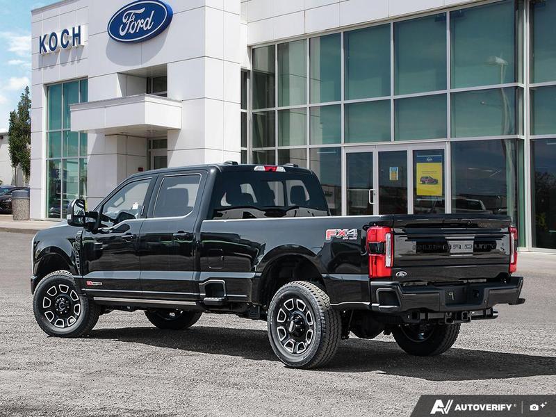 NEW 2026 Ford F-350 Super Duty Platinum Long Box - Agate Black Exterior / BLACK ONYX/BLUE LEATHER Interior - $129,948 - Stock #E60376 - VIN 1FT8W3BM2TED95941 - Photo 4