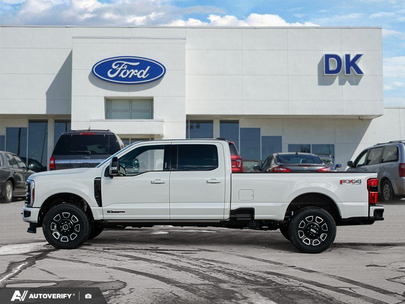 NEW 2026 Ford F-350 Super Duty Platinum - Star White Tri-coat Metallic Exterior / BLACK ONYX/BLUE LEATHER Interior - $116,661 - Stock #D60408 - VIN 1FT8W3BT9TEE27596 - Photo 3