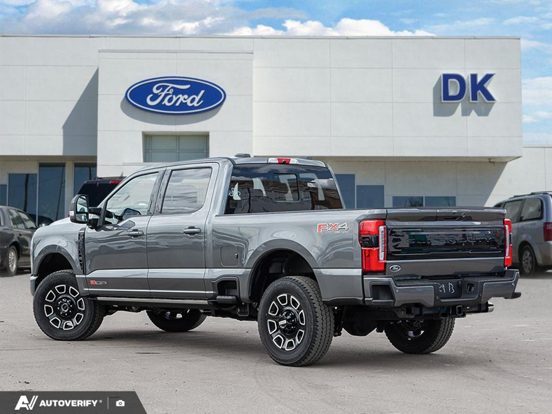 NEW 2026 Ford F-350 Super Duty Platinum - Carbonized Grey Metallic Exterior / BLACK ONYX/BLUE LEATHER Interior - $118,435 - Stock #D60444 - VIN 1FT8W3BMXTEE27115 - Photo 3
