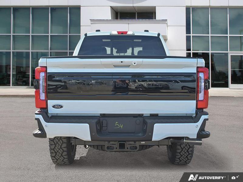 NEW 2026 Ford F-350 Super Duty Platinum Tremor - Star White Tri-coat Metallic Exterior / BLACK ONYX/BLUE LEATHER Interior - $137,153 - Stock #E60247 - VIN 1FT8W3BM5TED66353 - Photo 5