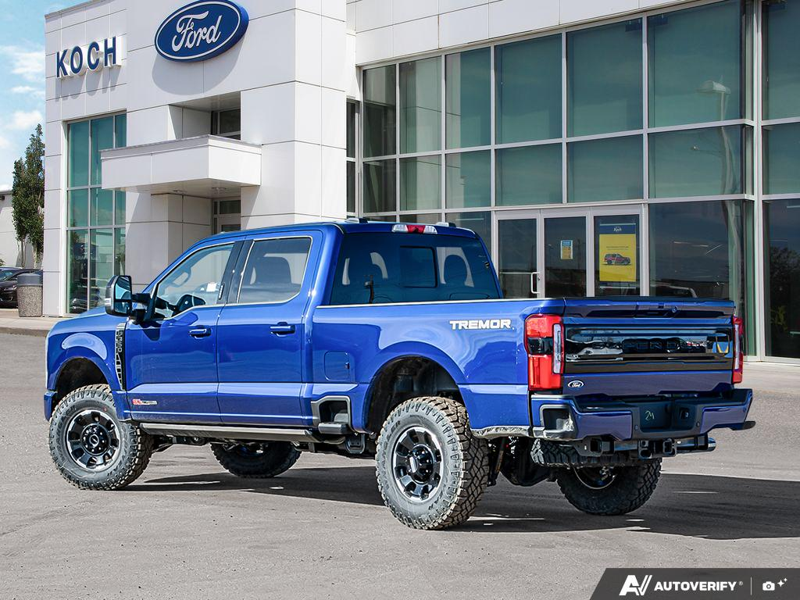 NEW 2026 Ford F-350 Super Duty Platinum Tremor - Argon Blue Metallic Exterior / BLACK ONYX/BLUE LEATHER Interior - $128,953 - Stock #E60534 - VIN 1FT8W3BMXTEE28331 - Photo 4