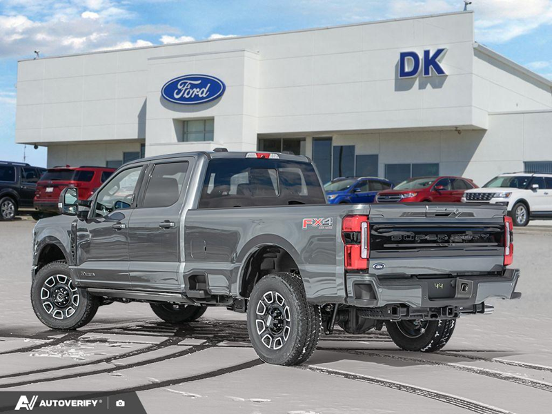 NEW 2026 Ford F-350 Super Duty Platinum - Carbonized Grey Metallic Exterior / BLACK ONYX/BLUE LEATHER Interior - $115,436 - Stock #D60348 - VIN 1FT8W3BT2TEE05424 - Photo 4