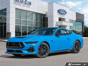 NEW 2026 Ford Mustang GT Premium - Grabber Blue Metallic Exterior - $69,443 - Stock #E60164 - VIN 1FA6P8CF2T5403625