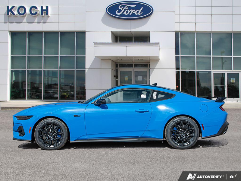 NEW 2026 Ford Mustang GT Premium - Grabber Blue Metallic Exterior / BLACK ONYX LEATHER Interior - $69,443 - Stock #E60164 - VIN 1FA6P8CF2T5403625 - Photo 3