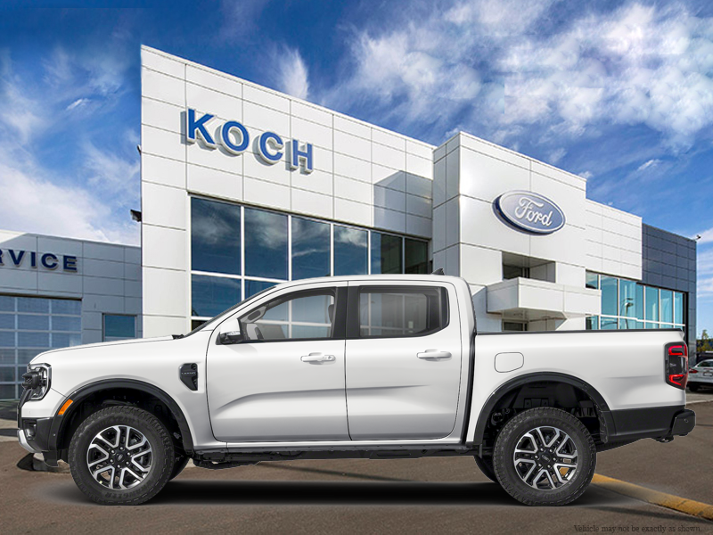 NEW 2026 Ford Ranger LARIAT - Oxford White Exterior / EBONY ACTIVEX TRIMMED Interior - $65,219 - Stock #E61070 - VIN 1FTER4KP6TLE37114 - Photo 1
