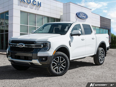 NEW 2026 Ford Ranger LARIAT - Oxford White Exterior - $64,469 - Stock #E61070 - VIN 1FTER4KP6TLE37114