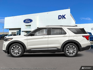 NEW 2027 Ford Explorer Platinum - Star White Tri-Coat Exterior - $71,896 - Stock #D70050 - VIN 1FMWK8HC4VGA05357