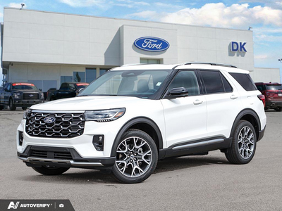 NEW 2027 Ford Explorer Platinum - Star White Tri-Coat Exterior - $76,207 - Stock #D70050 - VIN 1FMWK8HC4VGA05357