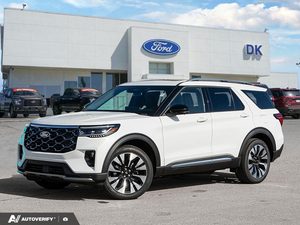 NEW 2027 Ford Explorer Platinum - Star White Tri-Coat Exterior - $70,014 - Stock #D70032 - VIN 1FMUK8HHXVGA17841