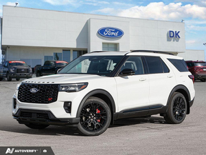 NEW 2027 Ford Explorer ST - Star White Tri-Coat Exterior - $77,277 - Stock #D70048 - VIN 1FMWK8GC0VGA26384