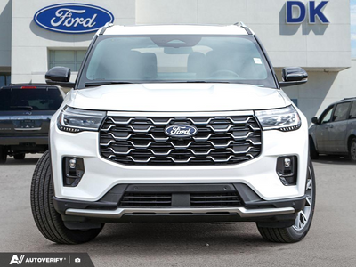 NEW 2027 Ford Explorer Platinum - Star White Tri-Coat Exterior - $76,207 - Stock #D70050 - VIN 1FMWK8HC4VGA05357