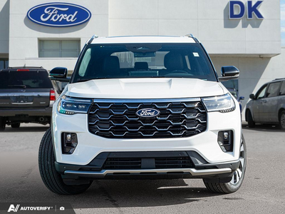 NEW 2027 Ford Explorer Platinum - Star White Tri-Coat Exterior - $67,427 - Stock #D70032 - VIN 1FMUK8HHXVGA17841